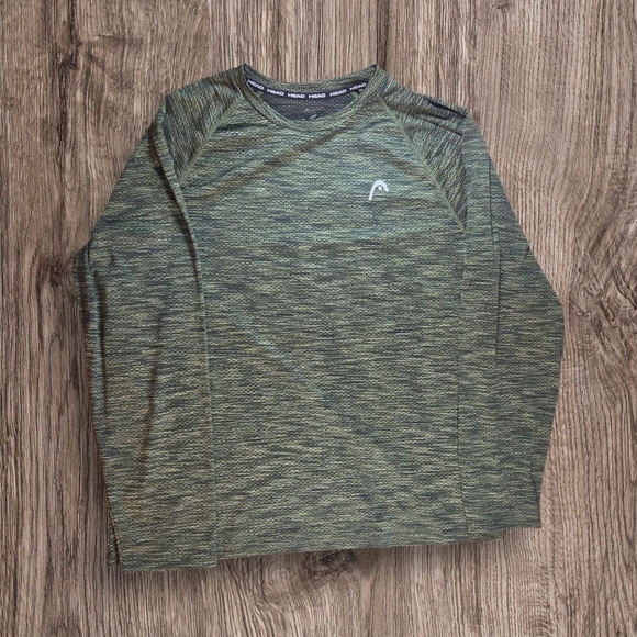 Head Other - Head Olive Patterned Long Sleeve Top Size XL